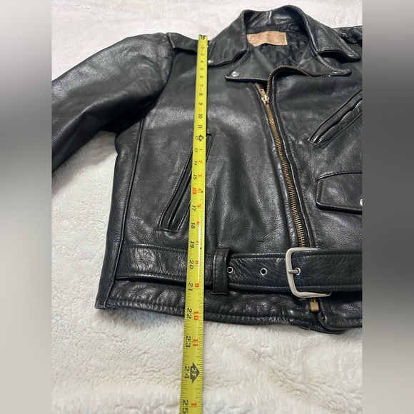 Excelled Vintage Classic Biker Leather Jacket - Picture 12 of 13